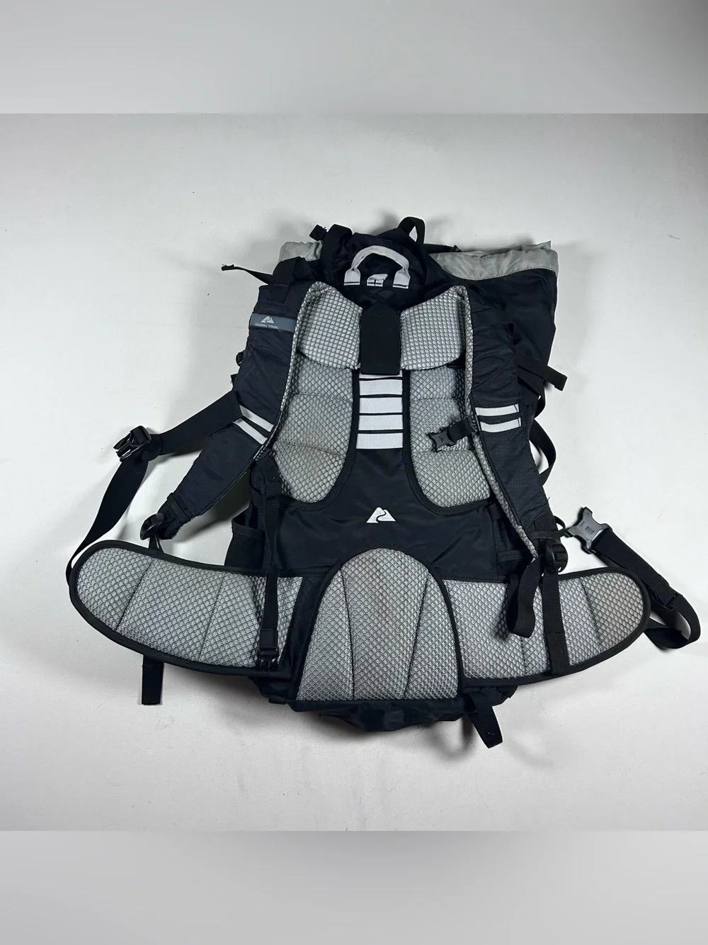 Ozark Trail Backpack 45L Camping Hiking Adjustable Frame Cushions W/ Rain Guard